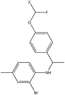 2-bromo-N-{1-[4-(difluoromethoxy)phenyl]ethyl}-4-methylaniline Struktur