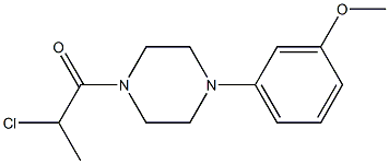 2-chloro-1-[4-(3-methoxyphenyl)piperazin-1-yl]propan-1-one Struktur