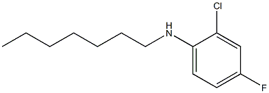 2-chloro-4-fluoro-N-heptylaniline Struktur