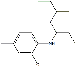 2-chloro-4-methyl-N-(5-methylheptan-3-yl)aniline Struktur