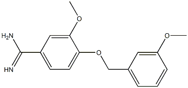 3-methoxy-4-[(3-methoxybenzyl)oxy]benzenecarboximidamide Struktur