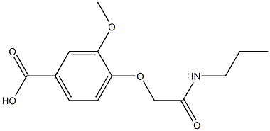 3-methoxy-4-[(propylcarbamoyl)methoxy]benzoic acid Struktur