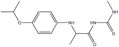 3-methyl-1-(2-{[4-(propan-2-yloxy)phenyl]amino}propanoyl)urea Struktur