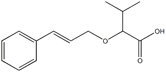 3-methyl-2-[(3-phenylprop-2-en-1-yl)oxy]butanoic acid Struktur