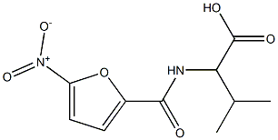 3-methyl-2-[(5-nitro-2-furoyl)amino]butanoic acid Struktur