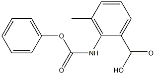 3-methyl-2-[(phenoxycarbonyl)amino]benzoic acid Struktur