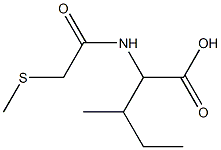 3-methyl-2-[2-(methylsulfanyl)acetamido]pentanoic acid Struktur