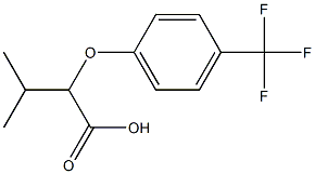 3-methyl-2-[4-(trifluoromethyl)phenoxy]butanoic acid Struktur