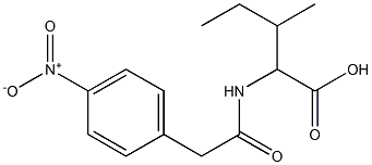 3-methyl-2-{[(4-nitrophenyl)acetyl]amino}pentanoic acid Struktur