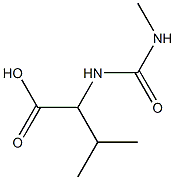 3-methyl-2-{[(methylamino)carbonyl]amino}butanoic acid Struktur