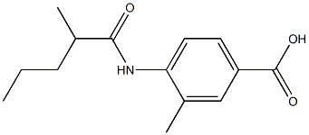 3-methyl-4-(2-methylpentanamido)benzoic acid Struktur