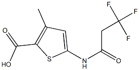 3-methyl-5-[(3,3,3-trifluoropropanoyl)amino]thiophene-2-carboxylic acid Struktur