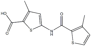 3-methyl-5-{[(3-methylthien-2-yl)carbonyl]amino}thiophene-2-carboxylic acid Struktur