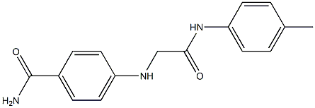 4-({[(4-methylphenyl)carbamoyl]methyl}amino)benzamide Struktur