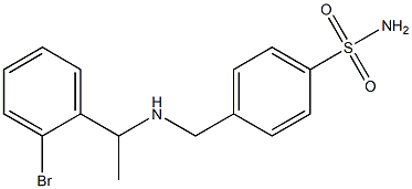 4-({[1-(2-bromophenyl)ethyl]amino}methyl)benzene-1-sulfonamide Struktur