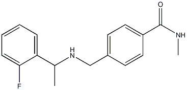 4-({[1-(2-fluorophenyl)ethyl]amino}methyl)-N-methylbenzamide Struktur