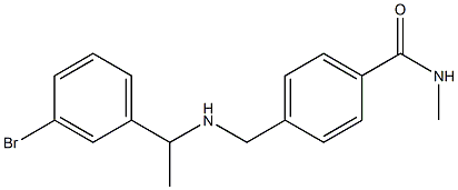 4-({[1-(3-bromophenyl)ethyl]amino}methyl)-N-methylbenzamide Struktur