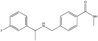 4-({[1-(3-fluorophenyl)ethyl]amino}methyl)-N-methylbenzamide Struktur