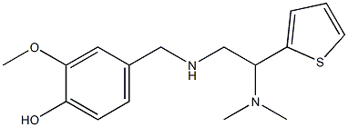 4-({[2-(dimethylamino)-2-(thiophen-2-yl)ethyl]amino}methyl)-2-methoxyphenol Struktur