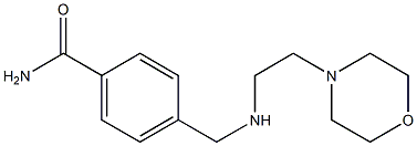 4-({[2-(morpholin-4-yl)ethyl]amino}methyl)benzamide Struktur