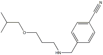 4-({[3-(2-methylpropoxy)propyl]amino}methyl)benzonitrile Struktur