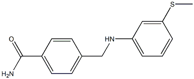 4-({[3-(methylsulfanyl)phenyl]amino}methyl)benzamide Struktur