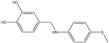 4-({[4-(methylsulfanyl)phenyl]amino}methyl)benzene-1,2-diol Struktur