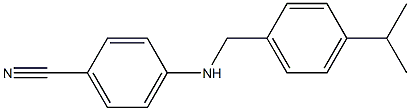 4-({[4-(propan-2-yl)phenyl]methyl}amino)benzonitrile Struktur