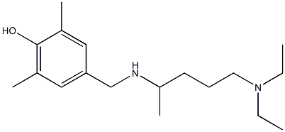 4-({[5-(diethylamino)pentan-2-yl]amino}methyl)-2,6-dimethylphenol Struktur