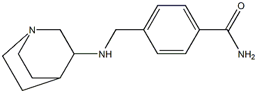 4-({1-azabicyclo[2.2.2]octan-3-ylamino}methyl)benzamide Struktur