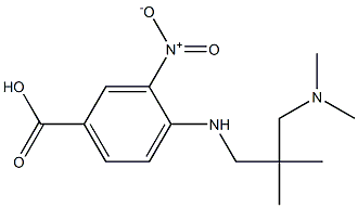 4-({2-[(dimethylamino)methyl]-2-methylpropyl}amino)-3-nitrobenzoic acid Struktur