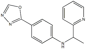 4-(1,3,4-oxadiazol-2-yl)-N-[1-(pyridin-2-yl)ethyl]aniline Struktur