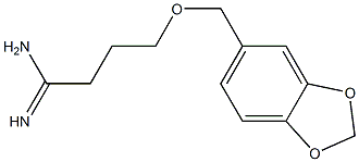 4-(1,3-benzodioxol-5-ylmethoxy)butanimidamide Struktur