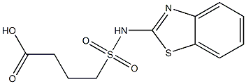 4-(1,3-benzothiazol-2-ylsulfamoyl)butanoic acid Struktur