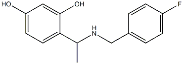 4-(1-{[(4-fluorophenyl)methyl]amino}ethyl)benzene-1,3-diol Struktur