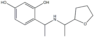 4-(1-{[1-(oxolan-2-yl)ethyl]amino}ethyl)benzene-1,3-diol Struktur