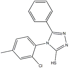 4-(2-chloro-4-methylphenyl)-5-phenyl-4H-1,2,4-triazole-3-thiol Struktur