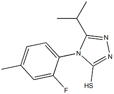 4-(2-fluoro-4-methylphenyl)-5-(propan-2-yl)-4H-1,2,4-triazole-3-thiol Struktur