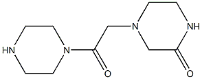 4-(2-oxo-2-piperazin-1-ylethyl)piperazin-2-one Struktur