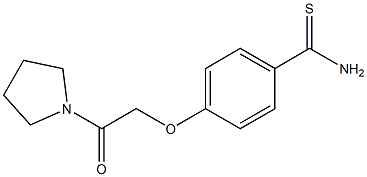 4-(2-oxo-2-pyrrolidin-1-ylethoxy)benzenecarbothioamide Struktur