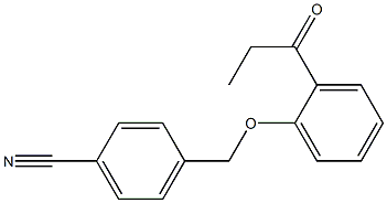 4-(2-propanoylphenoxymethyl)benzonitrile Struktur