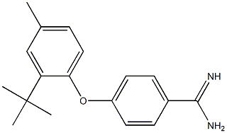 4-(2-tert-butyl-4-methylphenoxy)benzene-1-carboximidamide Struktur