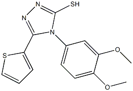 4-(3,4-dimethoxyphenyl)-5-(thiophen-2-yl)-4H-1,2,4-triazole-3-thiol Struktur