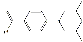 4-(3,5-dimethylpiperidin-1-yl)benzene-1-carbothioamide Struktur