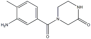 4-(3-amino-4-methylbenzoyl)piperazin-2-one Struktur