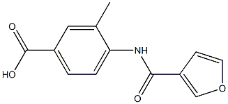 4-(3-furoylamino)-3-methylbenzoic acid Struktur