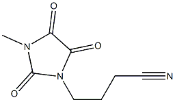 4-(3-methyl-2,4,5-trioxoimidazolidin-1-yl)butanenitrile Struktur