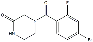 4-(4-bromo-2-fluorobenzoyl)piperazin-2-one Struktur