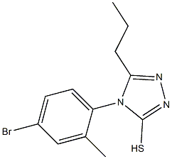 4-(4-bromo-2-methylphenyl)-5-propyl-4H-1,2,4-triazole-3-thiol Struktur