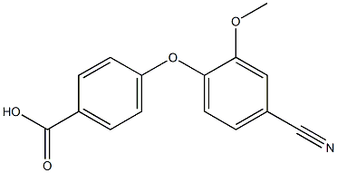 4-(4-cyano-2-methoxyphenoxy)benzoic acid Struktur